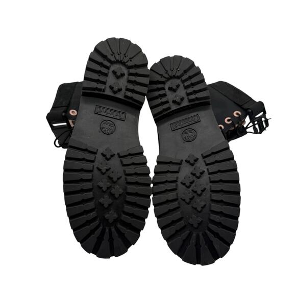 Timberland Gaiter Combat Boot Limited Release Black Pink Boys 6 Women’s 8 - Picture 7 of 9